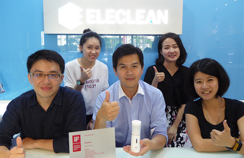 Dr. Chien-Hung Chen and his team members at EleClean.