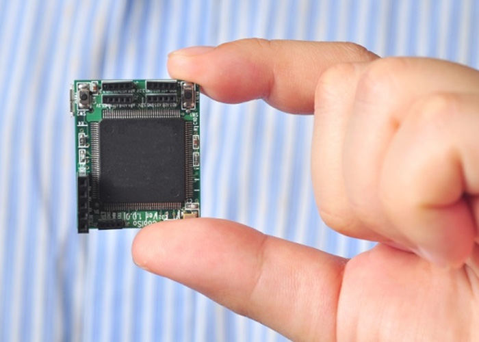 A core module under 1,000 mm2 including MCU, power module, and connectors of sensors and the transmission module.