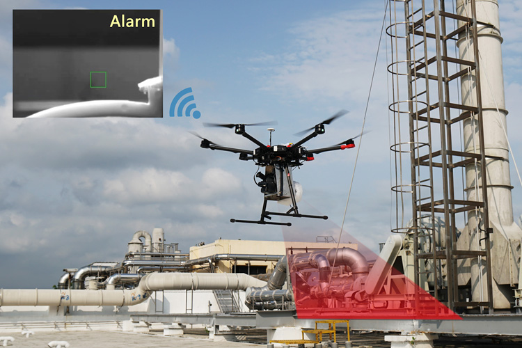 Combined with drones, GLART can be used for automatic detection of minor gas leakage of pipelines.