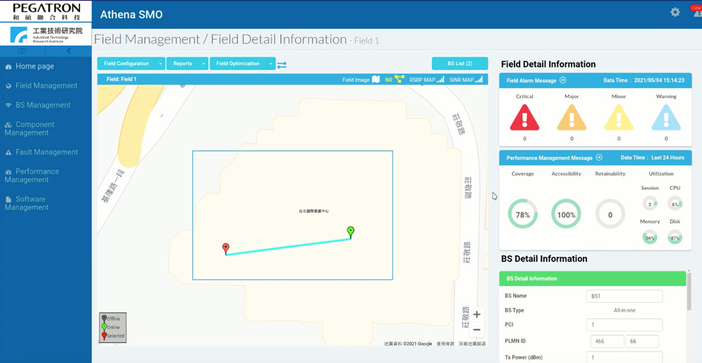 The web interface of 5G O-RAN RIC.