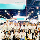 The ITRI team posed in front of the booth on the opening day of CES 2023.