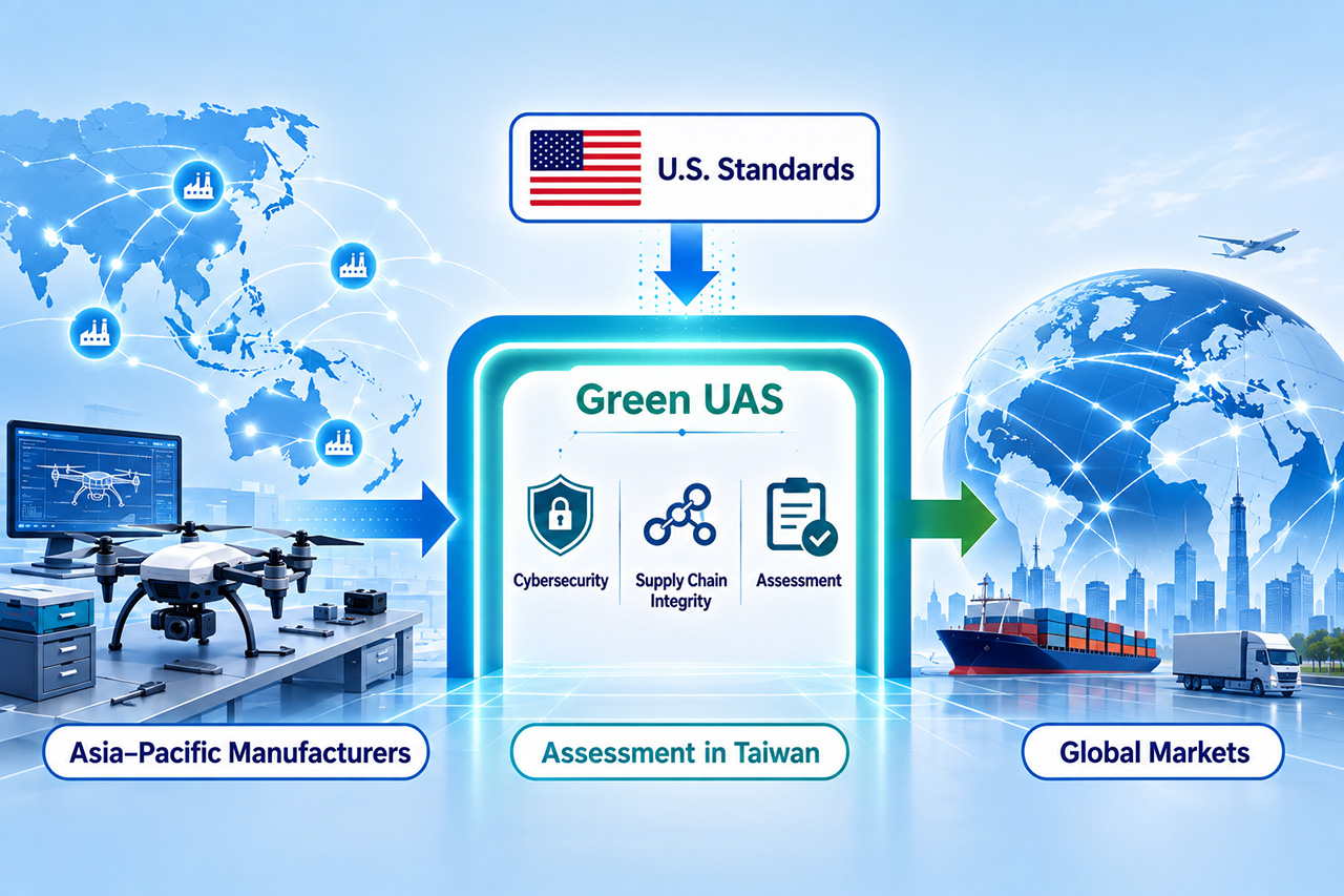 ITRI’s Green UAS assessment services help Asia–Pacific manufacturers meet U.S. cybersecurity and supply chain requirements.